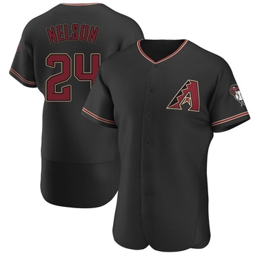 Black Kyle Nelson Men's Arizona Diamondbacks Alternate Jersey - Authentic Big Tall