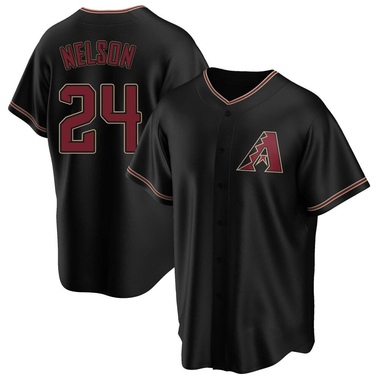 Black Kyle Nelson Youth Arizona Diamondbacks Alternate Jersey - Replica