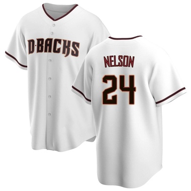 White Kyle Nelson Men's Arizona Diamondbacks Home Jersey - Replica Big Tall